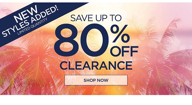 Save up to 80% Off Clearance