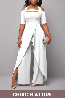 White Cold Shoulder Short Sleeve Jumpsuit