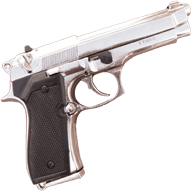 Beretta 92F 9mm Nickel