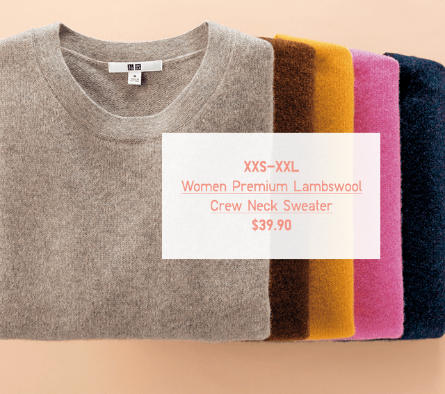 women premium lambswool crew neck sweater