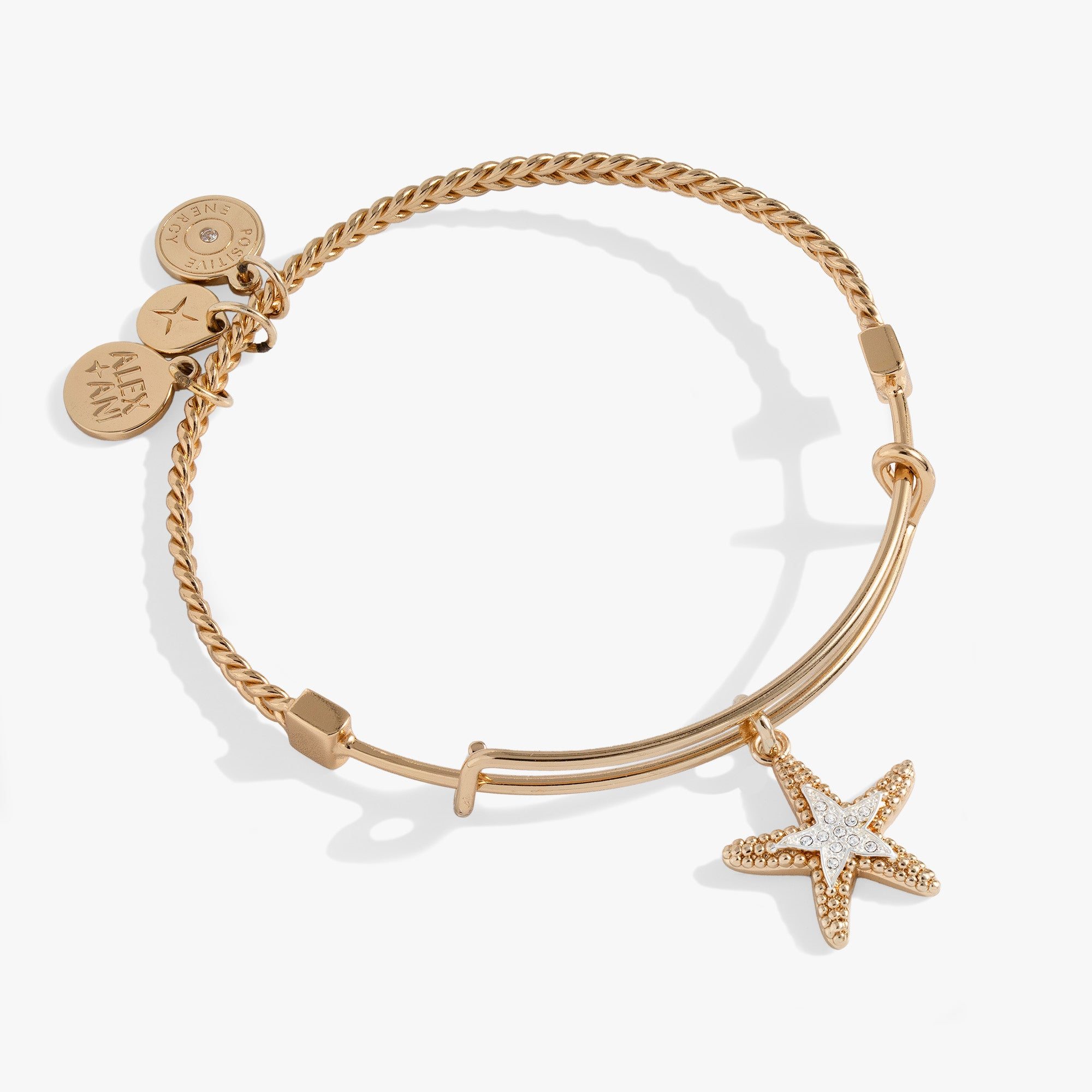 Image of Textured Starfish Charm Bangle