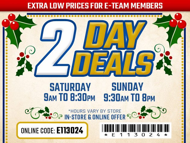 One Day Deals - CODE E113024