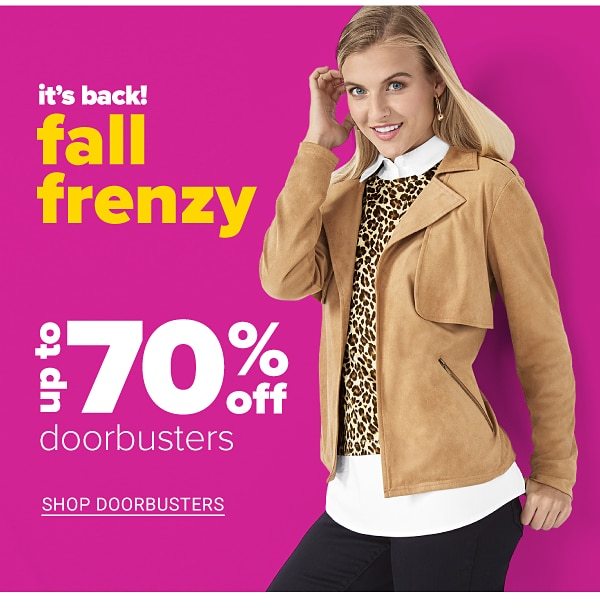 It's Back! Fall Frenzy - Up to 70% off Doorbusters - Shop Doorbusters