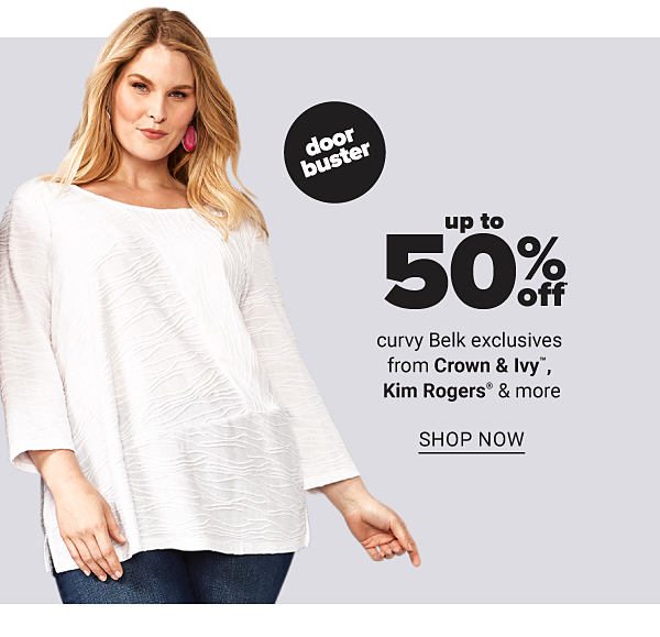 Up to 50% off Curvy Belk Exclusives from Crown & Ivy, Kim Rogers and more - Shop Now