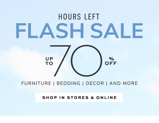 ONE DAY ONLY FLASH SALE