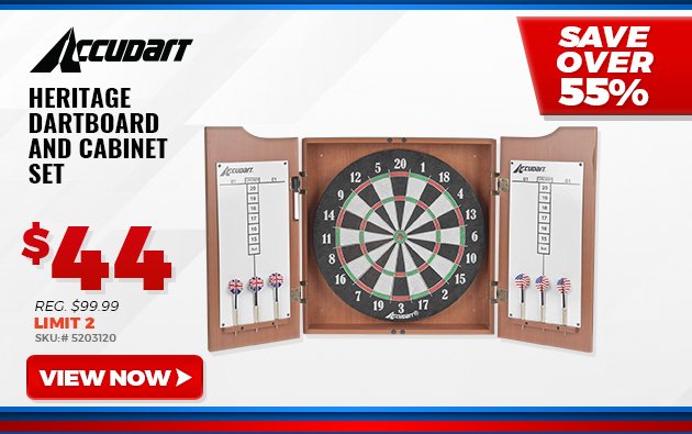 Accudart Heritage Dartboard and Cabinet Set