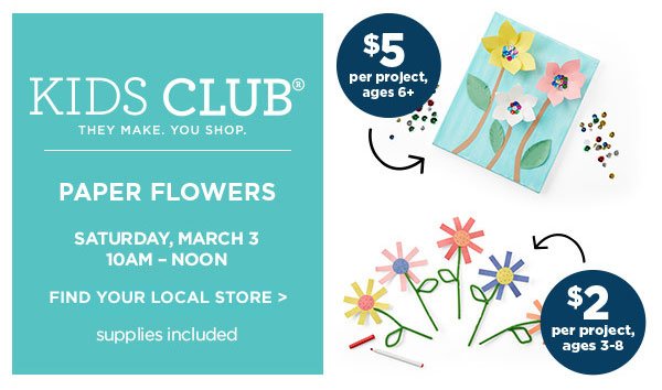 Kids Club Paper Flowers