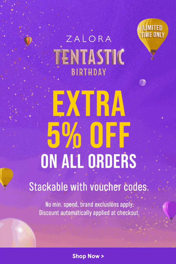 Extra 5% Off - stackable on all voucher codes!