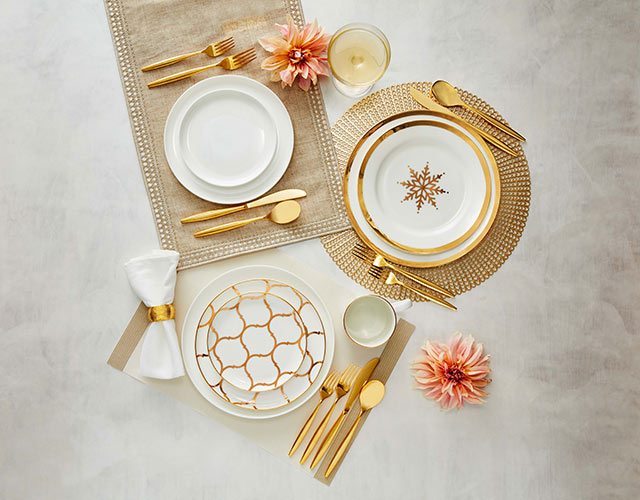 Gold tablescape