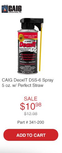 CAIG DeoxIT D5S-6 Spray 5 oz. with Perfect Straw
