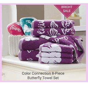 Save up to 20% on Color Connection 8-Piece Butterfly Towel Set