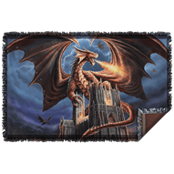 Anne Stokes Dragons Fury Woven Blanket