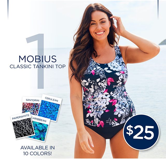 1. Mobius Classic Tankini Top