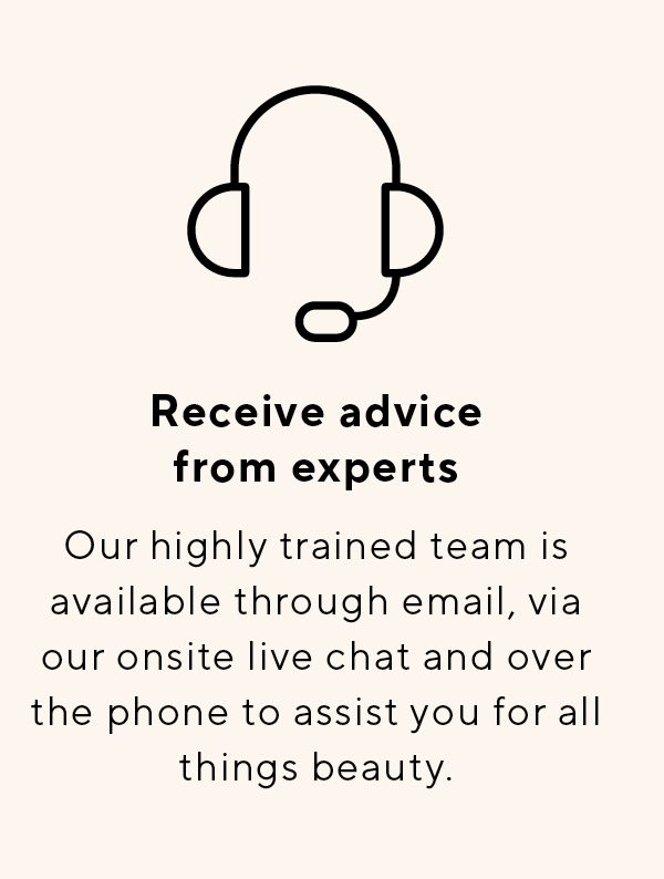 Receive advice from experts
