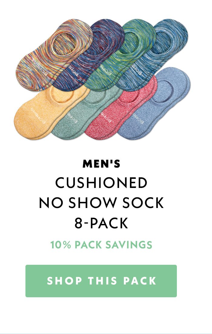 Men's | Cushioned No Show Sock 8-Pack | 10% Pack Savings | Shop This Pack