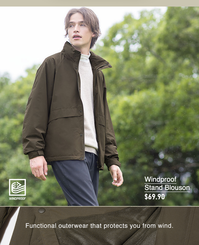 PDP3 - MEN WINDPROOF STAND BLOUSON