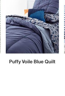 Puffy Voile Blue Quilt