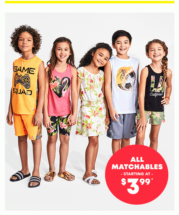 All Matchables Starting at $3.99