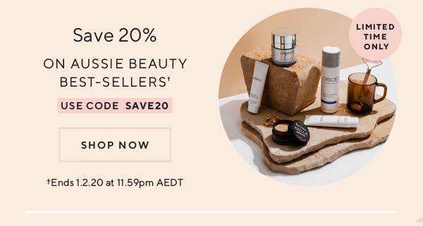Save 20% on Aussie Beauty Best-Sellers