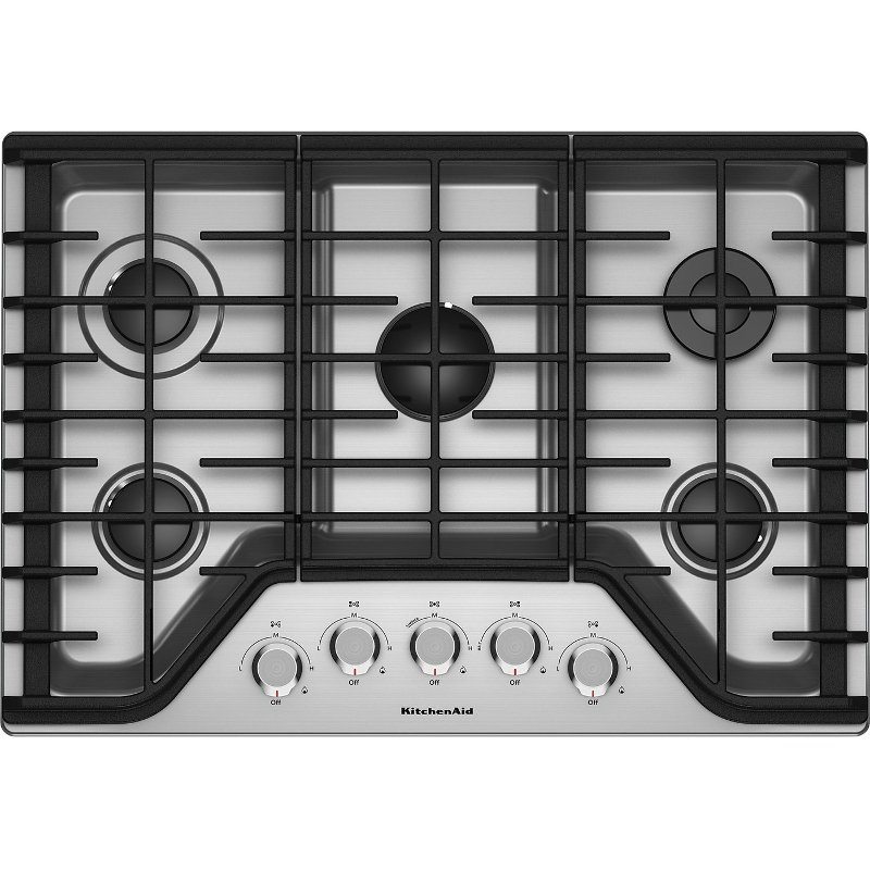 KitchenAid 30 Inch Gas Cooktop - Stainless Steel