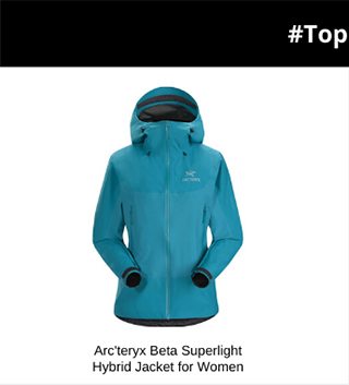 Arc'teryx Beta Superlight Hybrid Jacket for Women, 2019 Model
