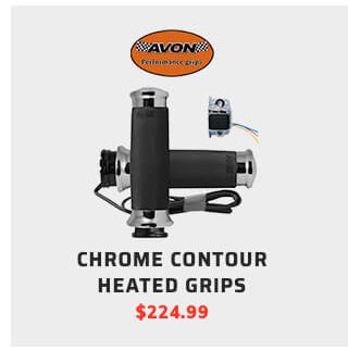 Chrome contour heated grips 