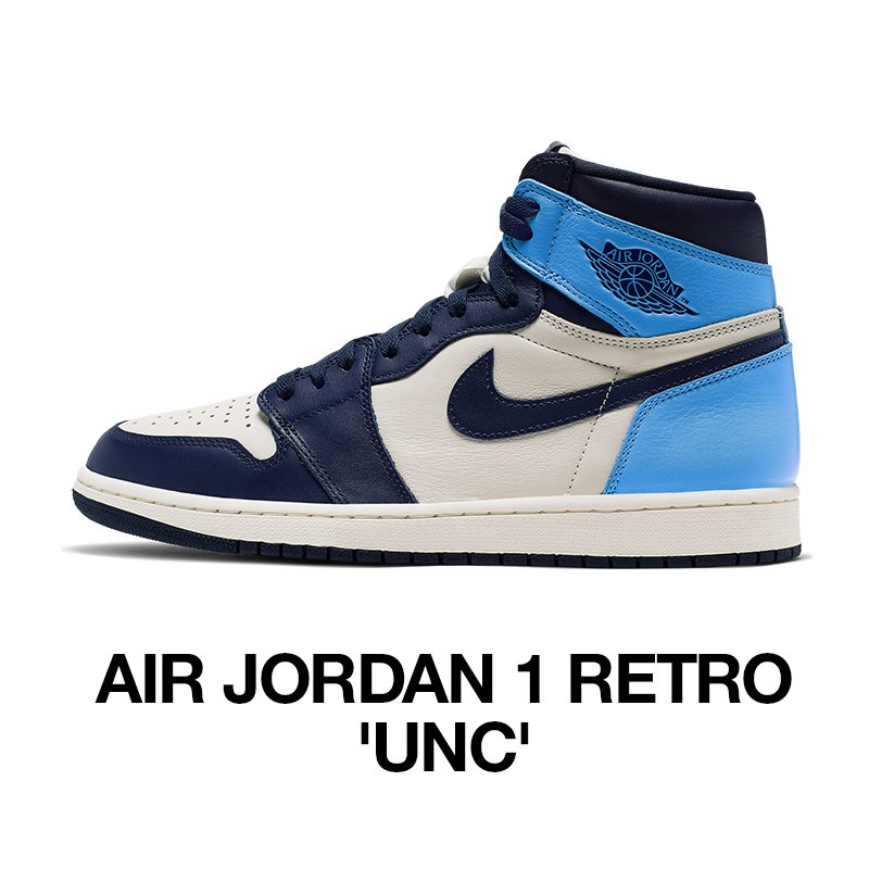 Air Jordan 1 'UNC' and Nike Alphadunk 