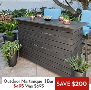 Outdoor Martinique II Bar CLEARANCE $495 Was: $695