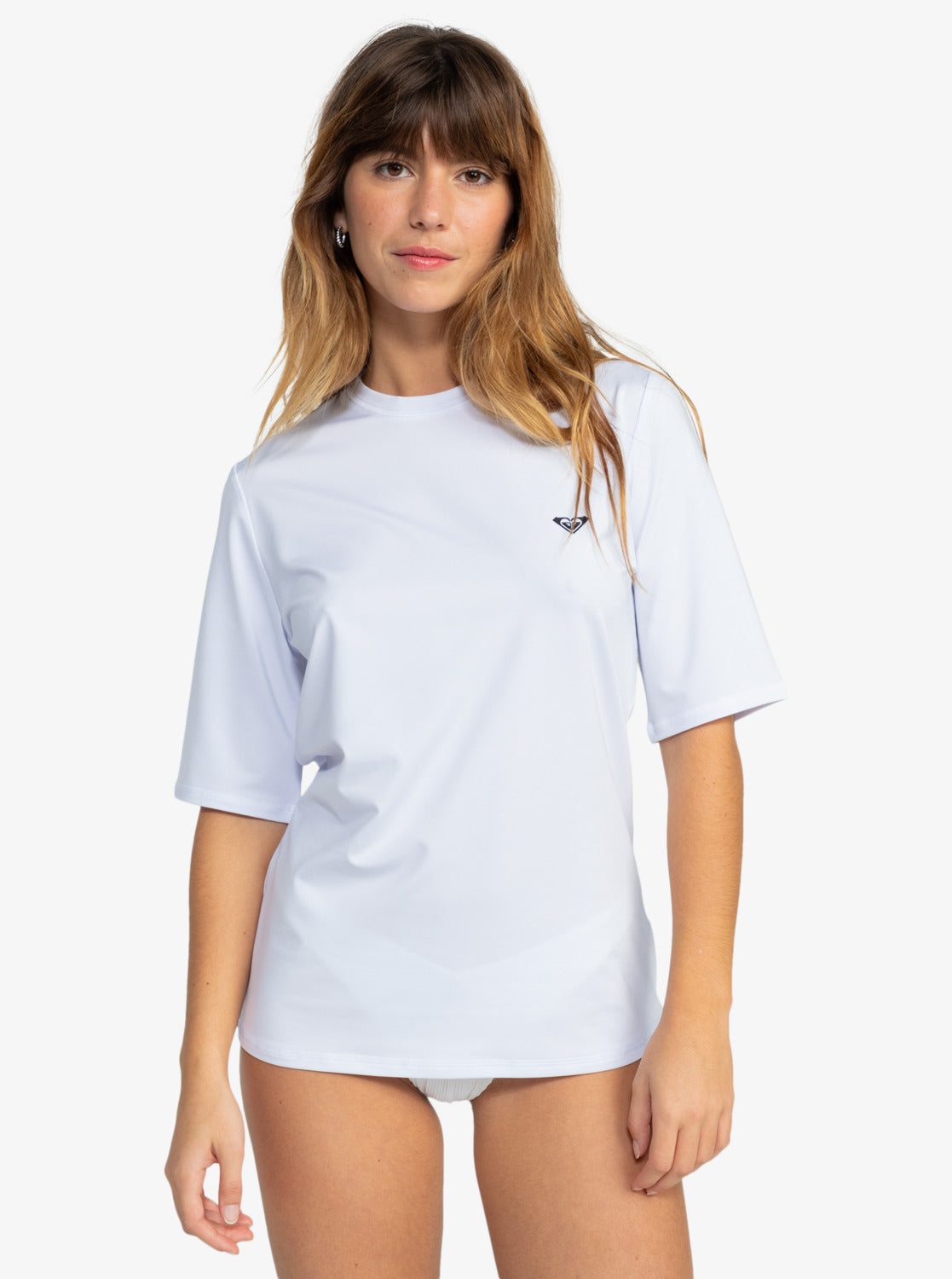 Image of New Enjoy Waves Short-Sleeve Rashguard - Bright White