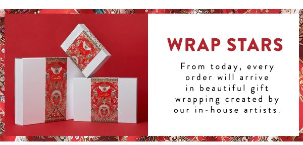 Wrap Stars | From today, every order will arrive in beautiful gift wrapping created by our in-house artists.