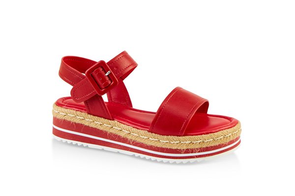 One Band Platform Espadrille Sandals