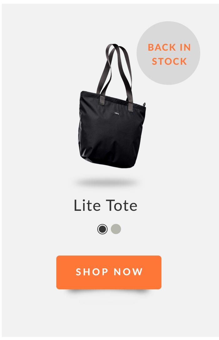 Lite Tote, CTA: Shop Now