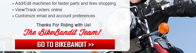 - Add/Edit machines for faster parts and tires shopping	- View/Track orders online	- Customize email and account preferences