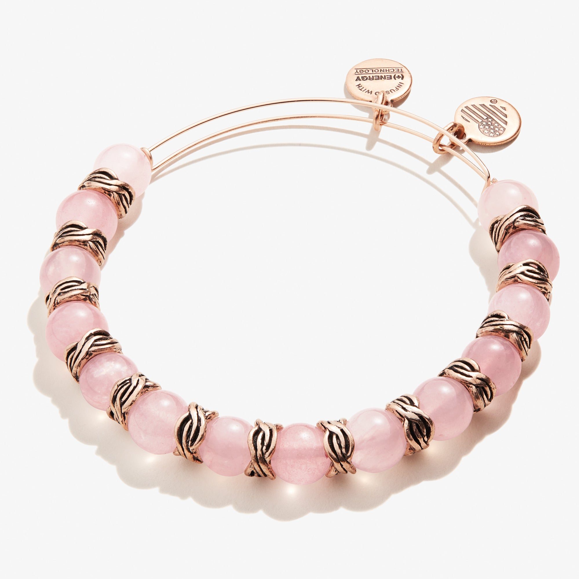 Image of Rose Quartz Beaded Bangle