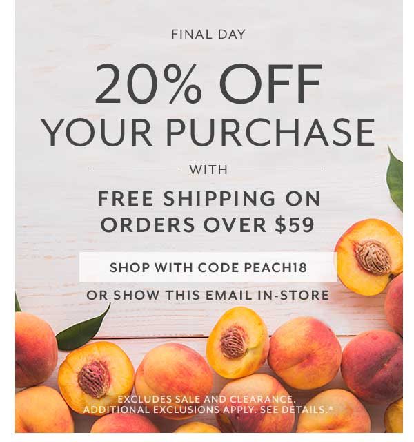 Final Day • 20% Off Your Purchase