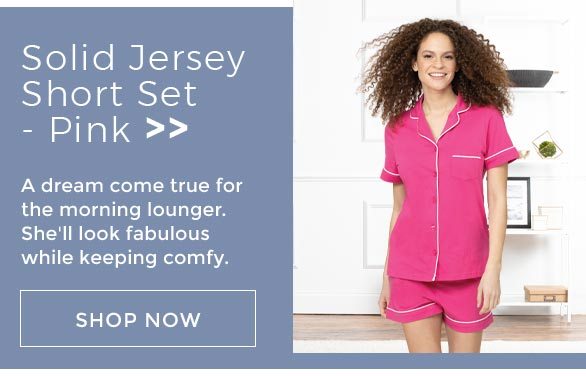 Solid Jersey Short Set - Pink