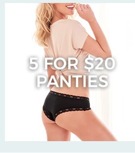 5 for $20 Panties
