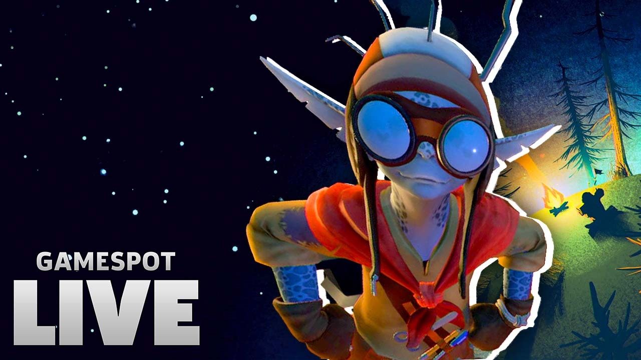 Outer Wilds Character and GameSpot Live Logo