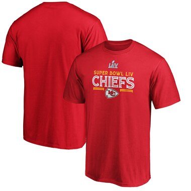 Kansas City Chiefs NFL Pro Line by Fanatics Branded Super Bowl LIV Bound Gridiron T-Shirt – Red