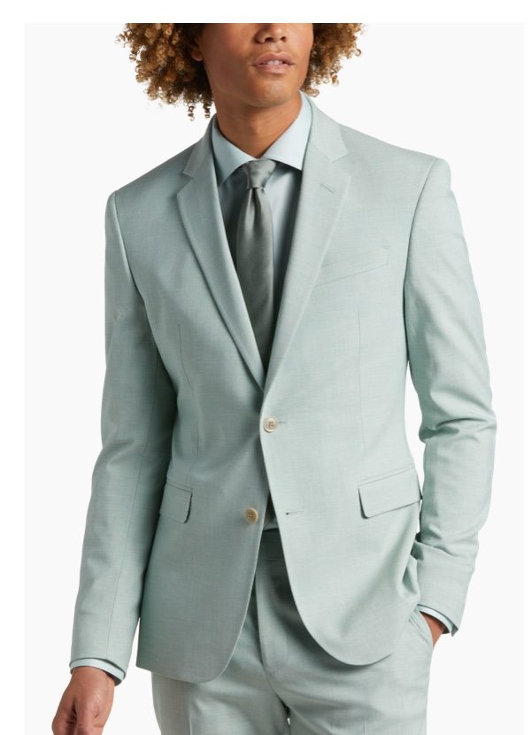 Egara Skinny Fit Suit Separates Green