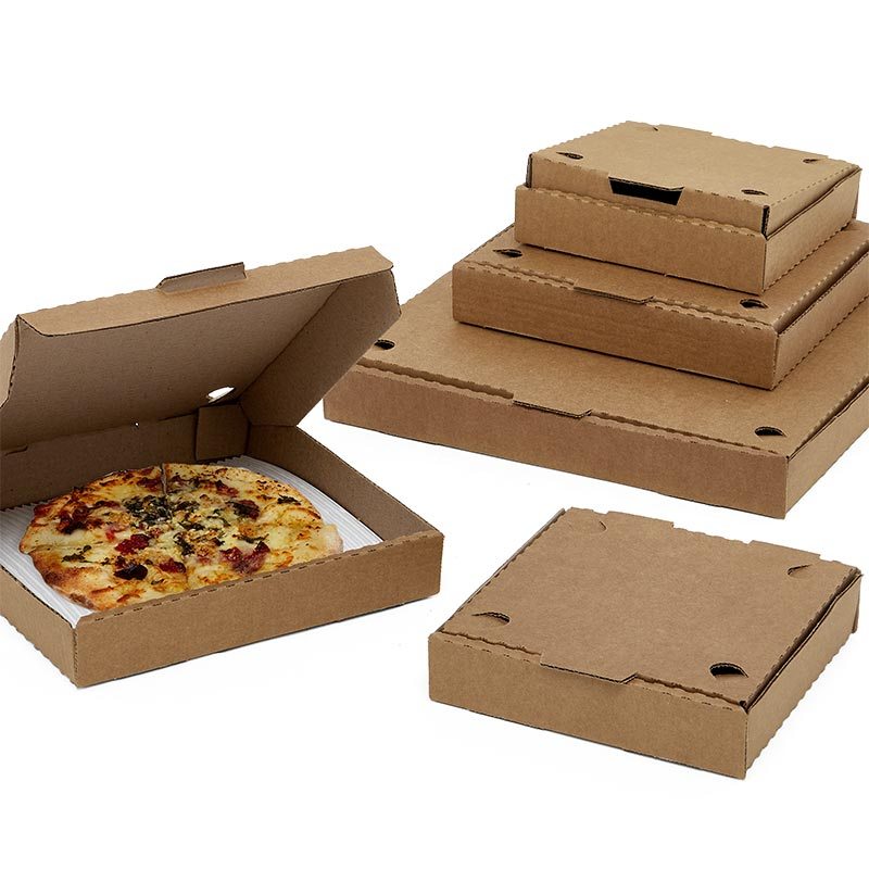 Pizza Boxes With Heat Vents - Kraft