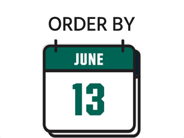 Order by June 13.