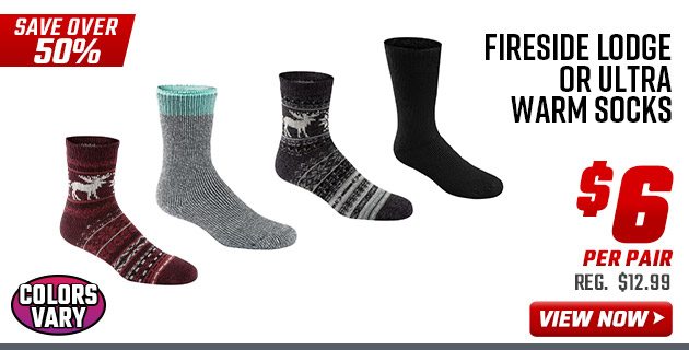 Sof Sole or Fireside Warm Socks