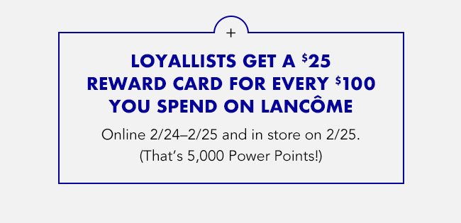 LOYALLISTS GET A $25