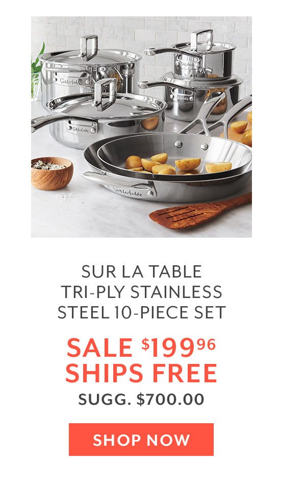 Sur La Table Tri-Ply Stainless Steel 10-PC Set
