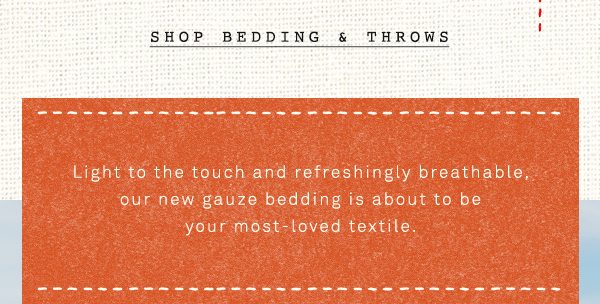 Shop bedding.