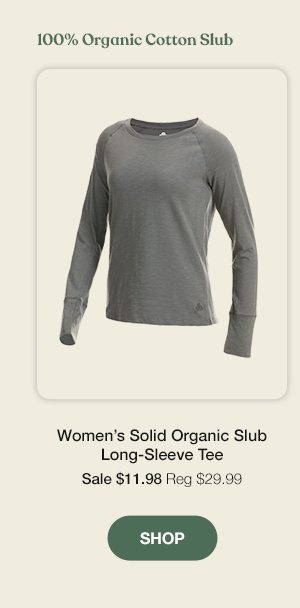 Women's Solid Organic Slub Long-Sleeve Tee - Click to Shop