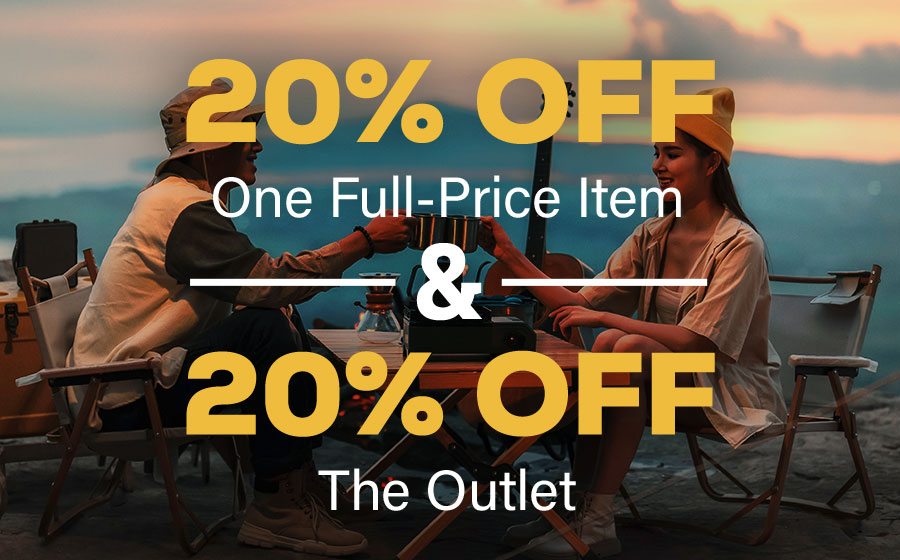 20% OFF One Full-Priced Item & 20% OFF The Outlet