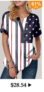Curved Hem Split Neck Short Sleeve Blouse