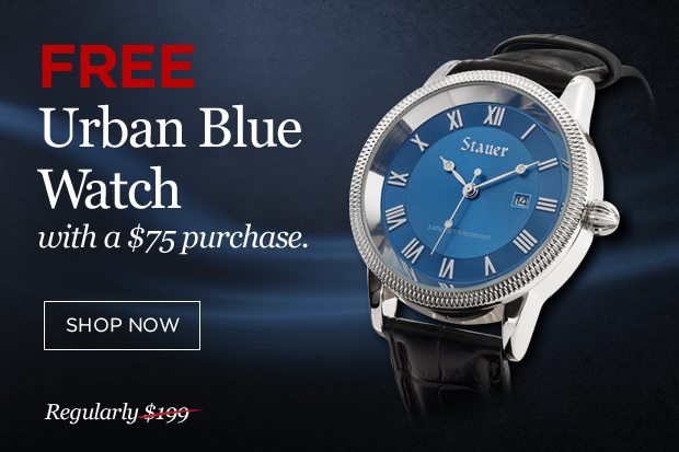 Free Urban Blue Watch with $75 purchase